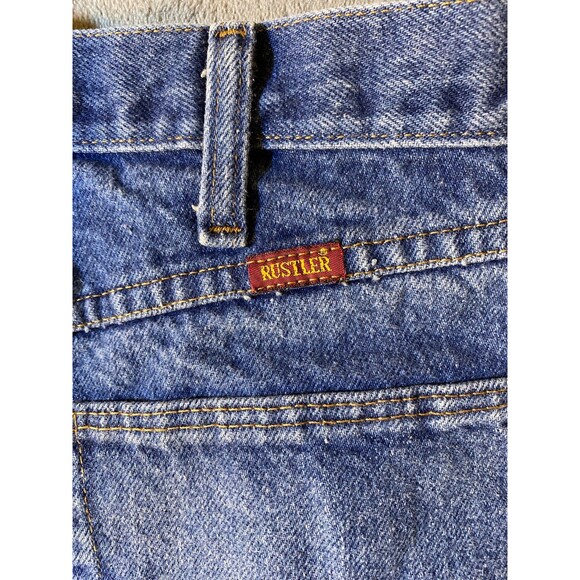 Rustler Denim Jeans 34 x 3o 100% Cotton Faded Blue Preowned Like New - Picture 4 of 9
